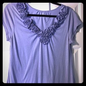 Cap sleeve cotton shirt